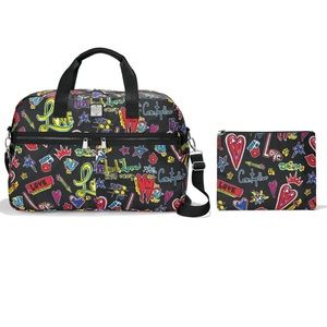 Brighton Round Tripper Duffel Love Scribble